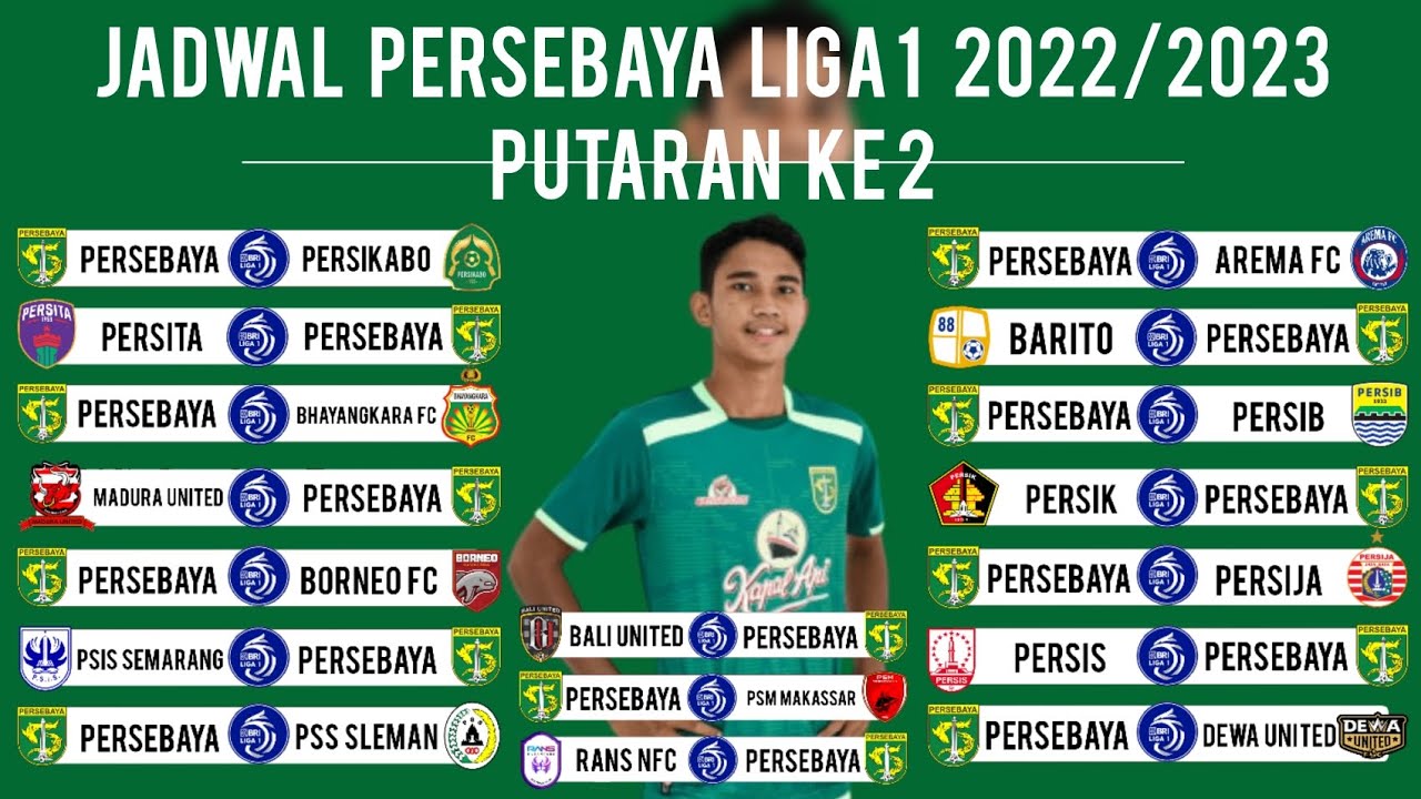 Jadwal pertandingan Persebaya Surabaya untuk bulan ini